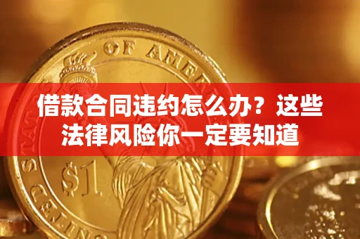 济南借款合同违约怎么办？这些法律风险你一定要知道