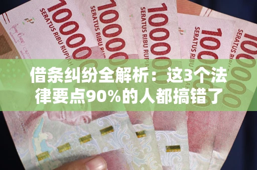 济南借条纠纷全解析：这3个法律要点90%的人都搞错了
