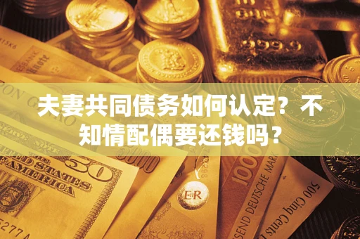 济南夫妻共同债务如何认定？不知情配偶要还钱吗？