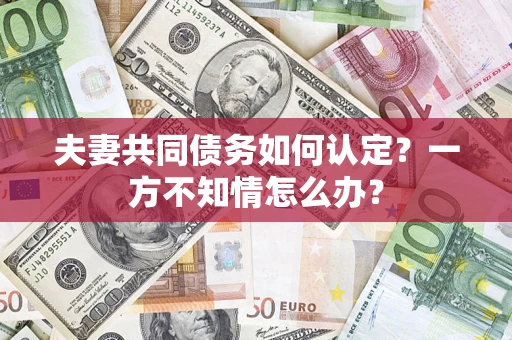 济南夫妻共同债务如何认定？一方不知情怎么办？