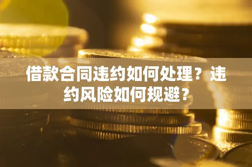 济南借款合同违约如何处理？违约风险如何规避？