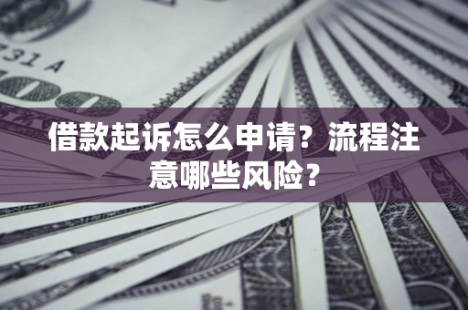 济南借款起诉怎么申请？流程注意哪些风险？